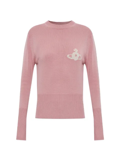 Vivienne Westwood Orb-intarsia wool sweater Pink 1803008WY005E