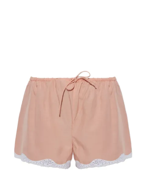 Posse Tabitha scalloped lace-trim shorts Pink PS21410