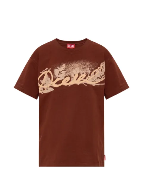 Diesel logo-print T-shirt Brown A236520JMBD