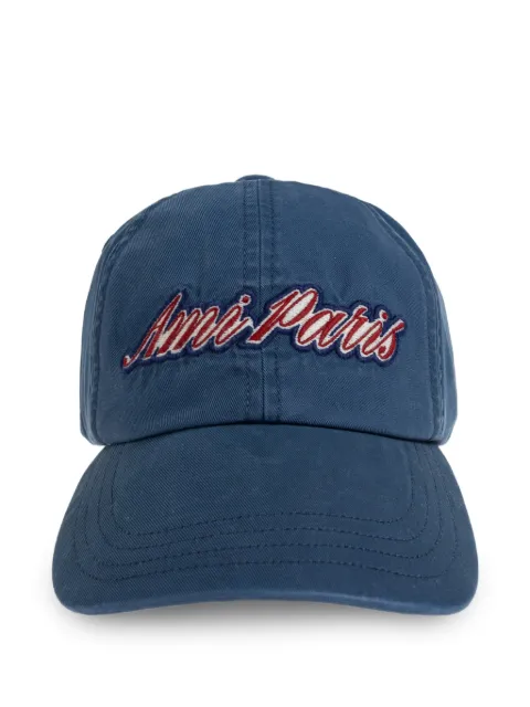 AMI Paris logo-embroidered baseball cap Blue UCP290AW0052