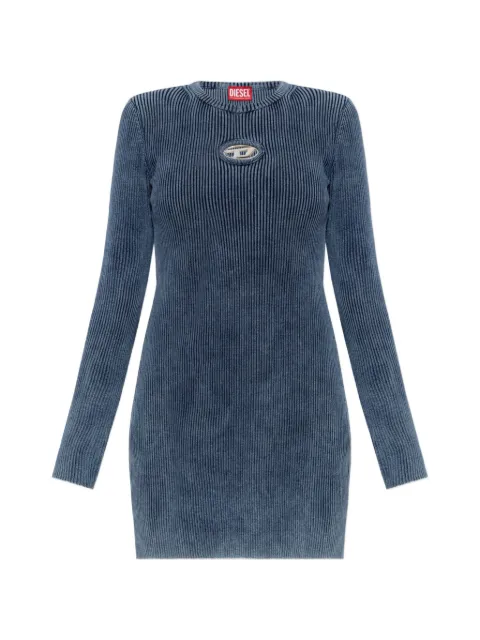 Diesel ribbed-knit long-sleeve mini dress Blue A216990ANAH