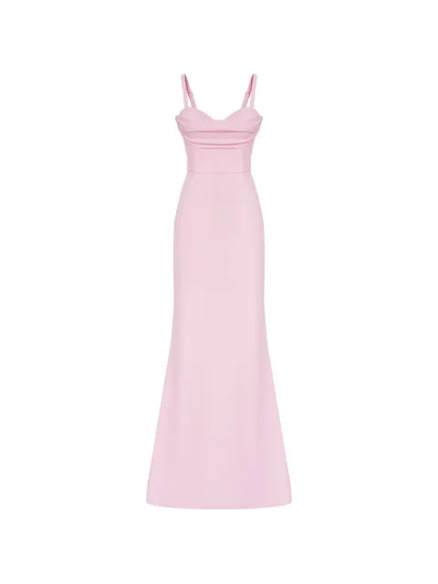 POST MERIDIEM gathered-bodice maxi dress Pink MAXIDRESSWITHGATHEREDBODICE