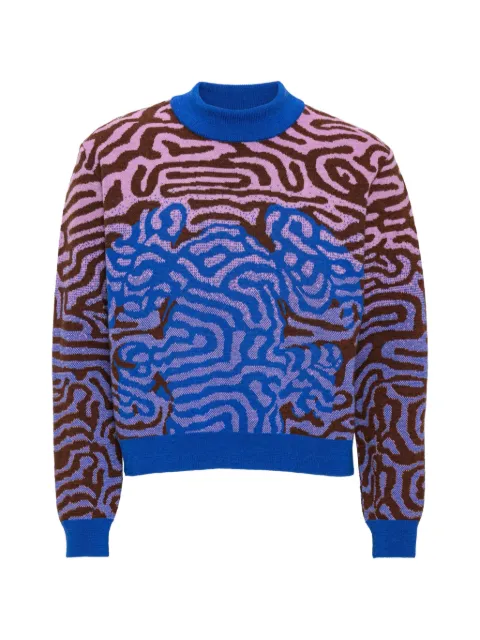 Henrik Vibskov Labyrinth knitted sweater Blue AW26STUDM707