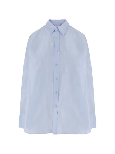Carven oversized silk shirt Blue 6262K21071DUCKEGGBLUE