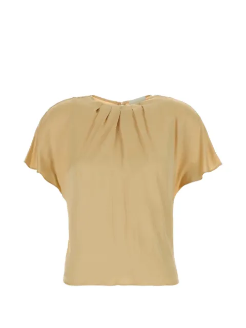 ISABEL MARANT Sakine pleated top Yellow HT0959FBD3J13I