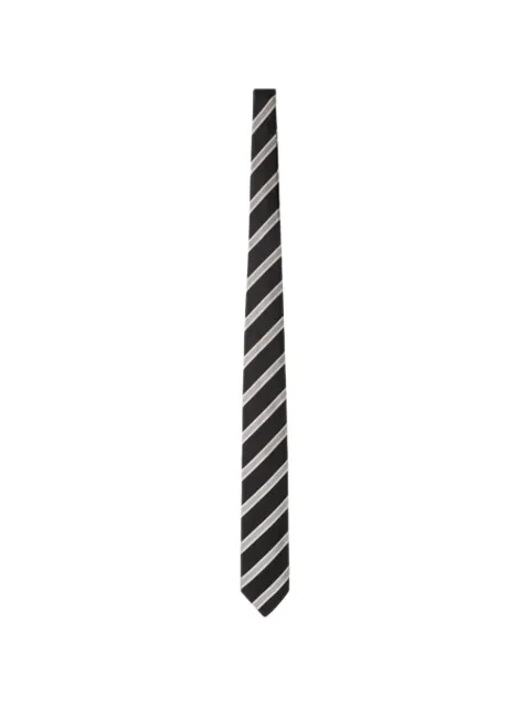 Lardini diagonal-stripe tie Black ACCRC7AC67142