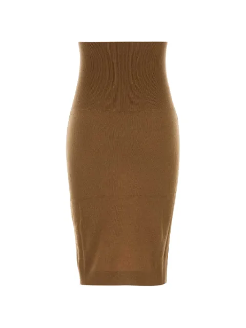 Stella McCartney ribbed-knit midi skirt Brown 6K12953S2673