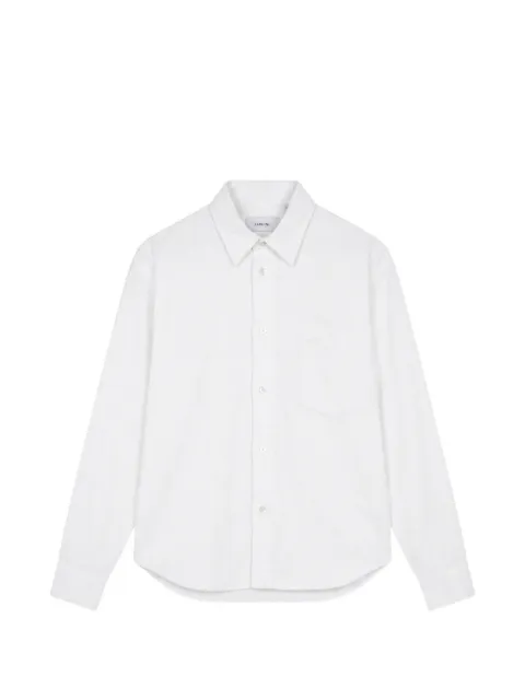 Lardini logo-embroidered chest-pocket shirt White ACABURACC2021