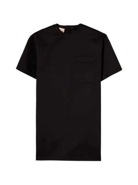 Plan C Duchese chest-pocket mini dress Black ABCAF12J00TP037