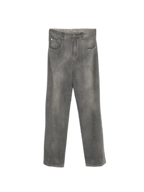 Ermanno Scervino geometric-pattern wide-leg jeans Grey D497P305XQA