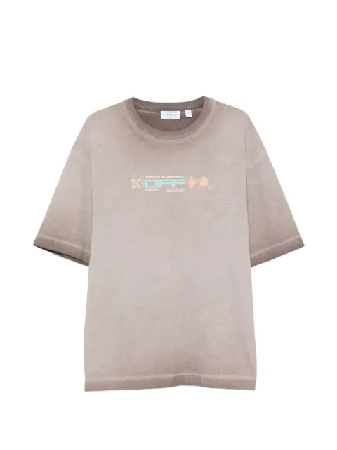 Off-White Arrows-print T-shirt Brown 44MAA120F26J00B510