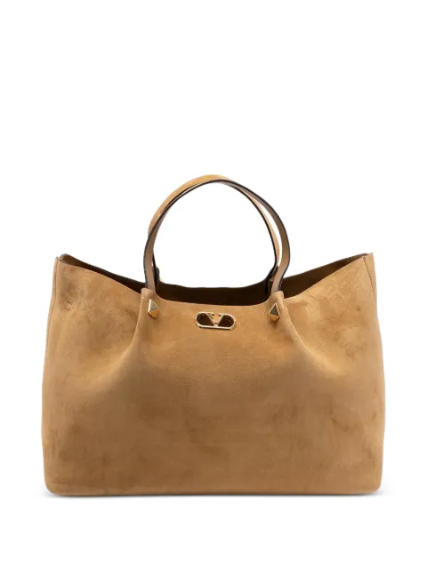 Valentino Garavani large VLogo Rockstud shoulder bag Neutrals 9W2B0T82AHA