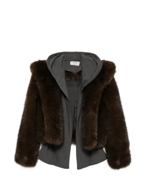 System faux-fur hooded jacket Brown SY2G8WOTT01W