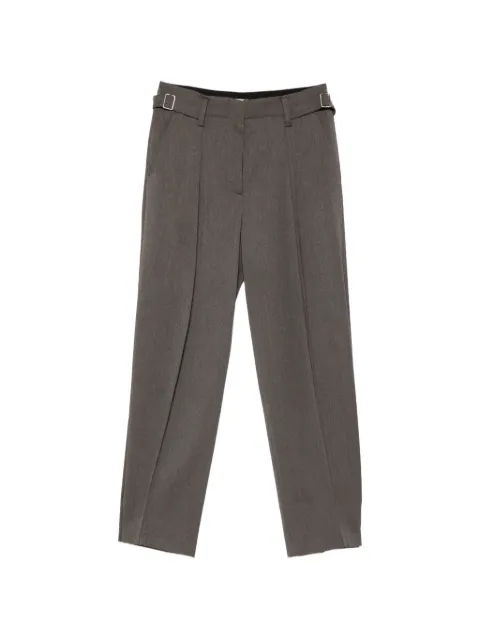 System buckle-detail pressed-crease tailored trousers Grey SY2G8WPST01W