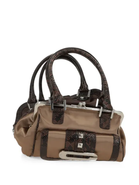 August Barron python-print crocodile-effect tote bag Brown B07SS26
