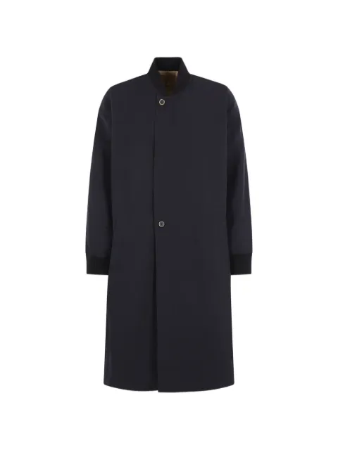 Uma Wang oversized bomber-collar coat Blue UM8511