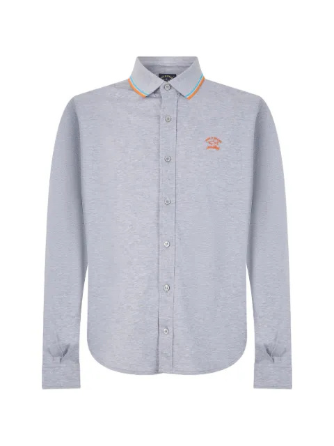 Paul & Shark striped cotton polo shirt Grey 21411600