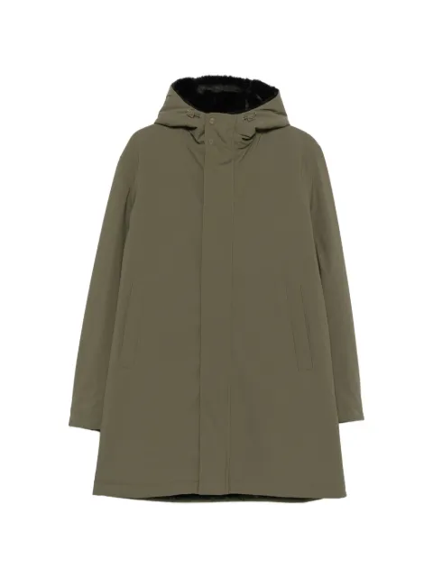 Herno faux-fur trim hooded jacket Green PA000190U12923