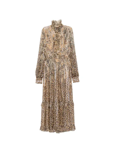 ETRO paisley leopard-print maxi dress Neutrals WRHA065899SPA1B