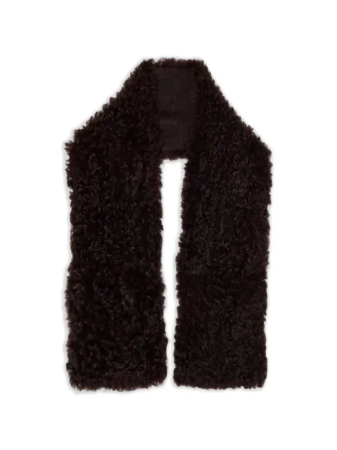 Plan C shearling-effect scarf Brown SCCXH50L00LM017