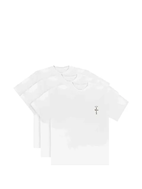 Travis Scott Cactus Jack logo-print t-shirt (set of three) White TSUC102