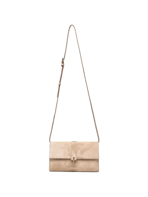 TOM FORD Kara T Twist suede wallet Neutrals S0542LCL071V
