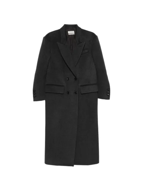 System double-breasted peak-lapel coat Grey SY2G8WCTT02W