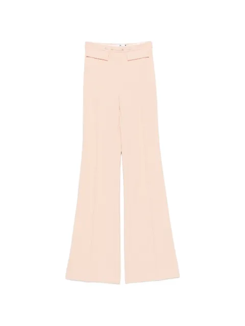 Elisabetta Franchi logo-plaque flared trousers Pink PA19666E2