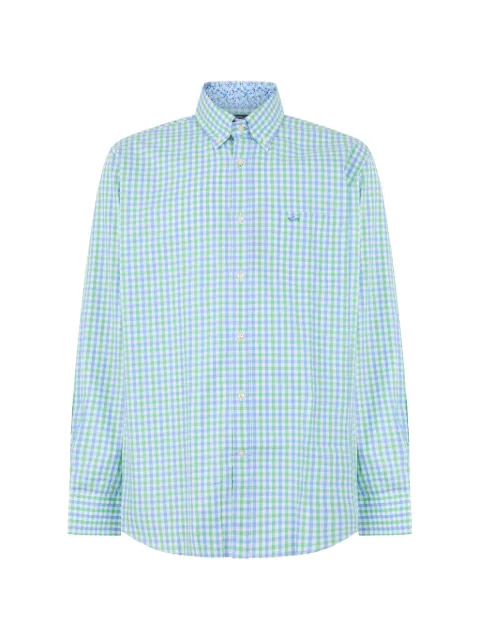 Paul & Shark checked long-sleeve shirt Blue 21413294