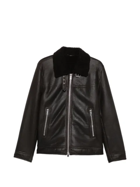 DONDUP leather jacket Brown JU026DUPL0547U