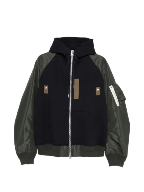 sacai panelled zip-fastening jacket Green 2604136M