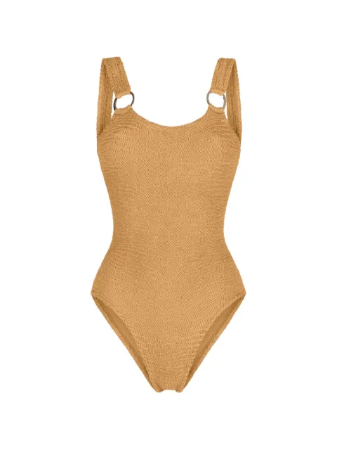 PARAMIDONNA Sophia ring-detail swimsuit Neutrals SS25SSPL