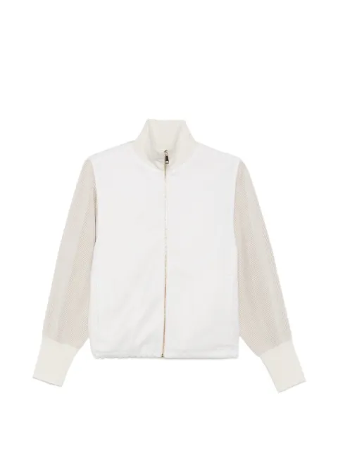 Fabiana Filippi ribbed-knit panelled jacket White GCD226F220M4360000