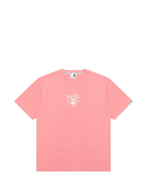 AAPE BY *A BATHING APE® AAPEUNVS logo-print heart-motif T-shirt Pink AAPTEM1856XXQ