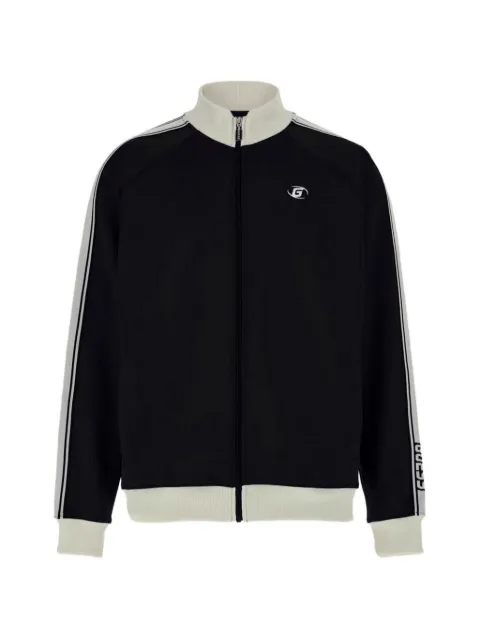 GUESS USA logo stripes sweatshirt Black Z5GQ13KCRU2