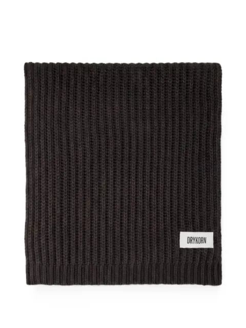 Drykorn Cronica_3 ribbed-knit scarf Brown 422001CRONICA310