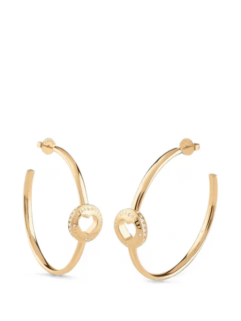 GUESS USA heart-motif hoop earrings Gold JUBE03346JW