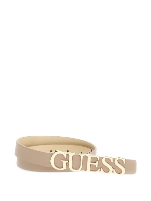 GUESS USA Lefia logo-plaque belt Neutrals BW9257P5320