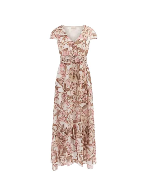GUESS USA crinkle jacquard long dress Neutrals W4YK30WGBB2