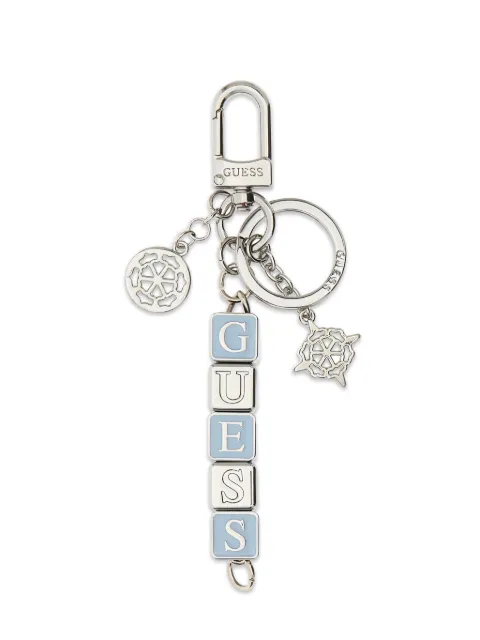 GUESS USA logo keychain Silver RW7554P6201