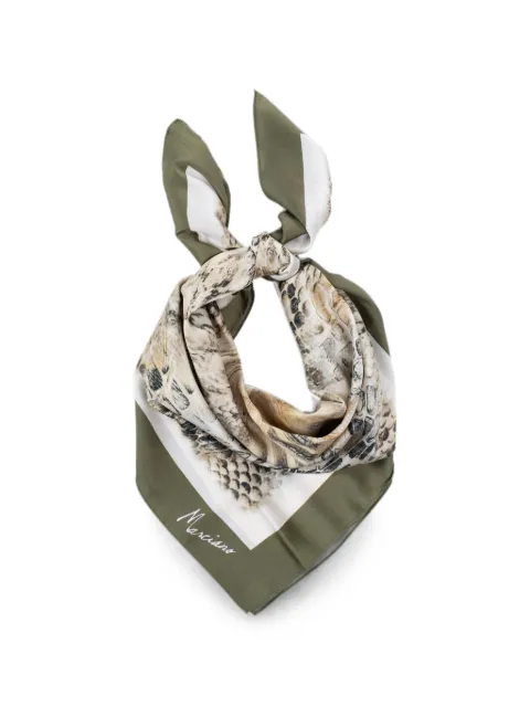 GUESS USA snake-print logo-print scarf Neutrals 5GGZ009418Z