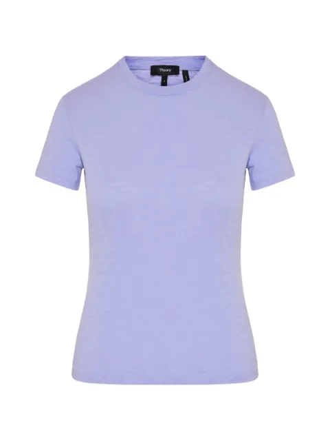 Theory Tiny slub-texture T-shirt Purple J0224509