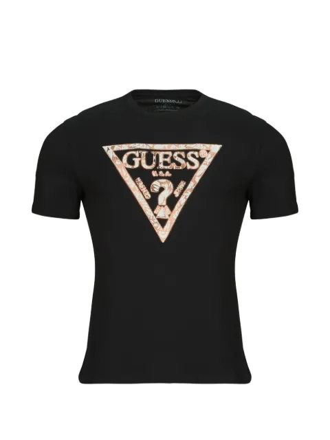 GUESS USA Triangle logo-print T-shirt Black M5GI06I3Z14