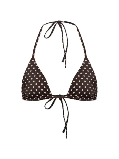 Matteau polka-dot triangle bikini top Brown GRASTRINGTRIANGLETOP0