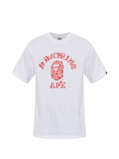 A BATHING APE® logo-print T-shirt White 001TEM301044M0