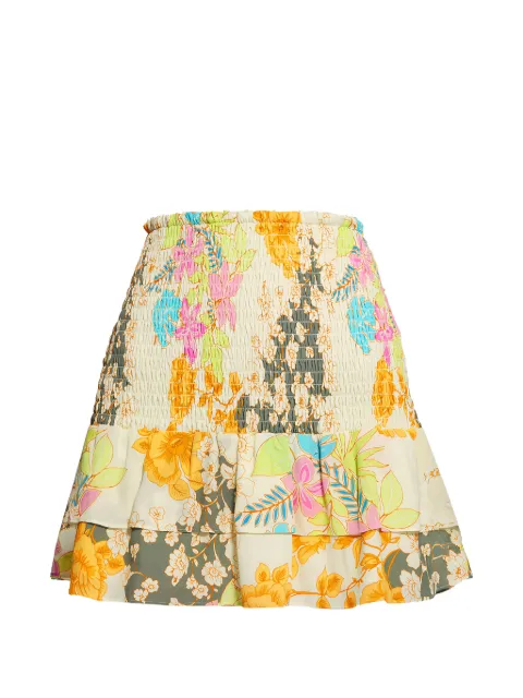 GUESS USA Toni smocked skirt Neutrals W4YD0TWEVD2