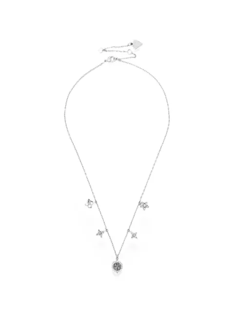 GUESS USA 16-18" flower charms necklace Silver JUBN06032JW