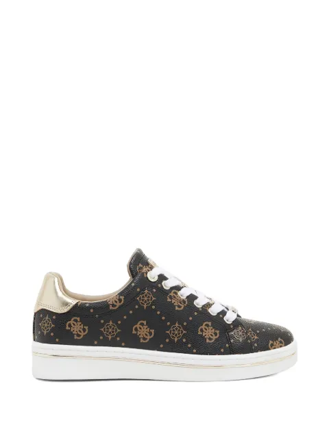 GUESS USA lace-up round-toe sneakers with charms Black GWSTASEY3