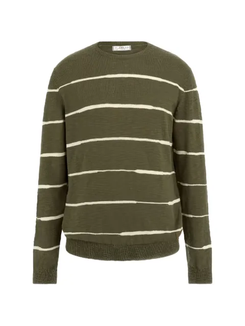 GUESS USA linen-blend striped sweater Green M5GR14Z3ML1