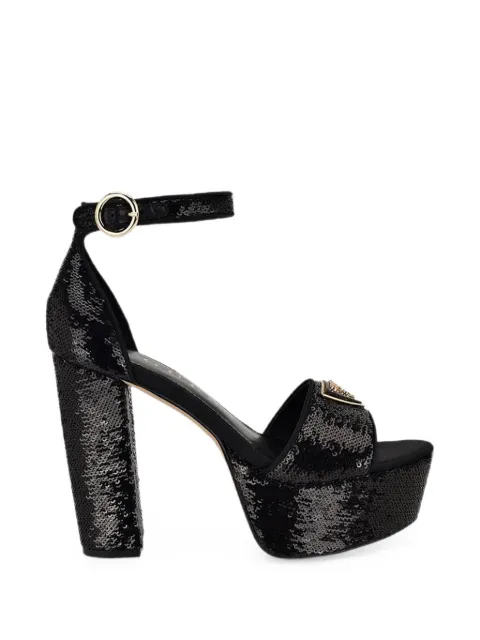 GUESS USA Setong 6 sequins platform sandals Black GWSETON6